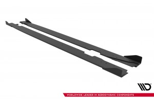 Street Pro Side Skirts Diffusers + Flaps Audi A5 Sportback F5 Facelift - Black + Gloss Flaps Street Pro Side Skirts Diffusers + Flaps Audi A5 Sportback F5 Facelift - Black + Gloss Flaps