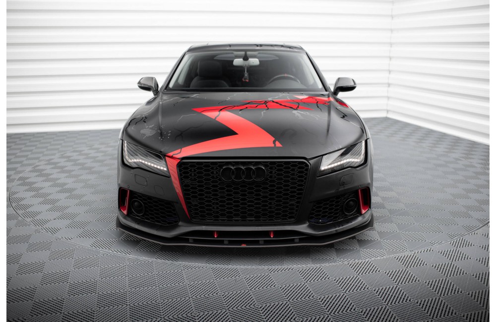Street Pro Front Splitter Audi A7 RS7 Look C7 - Black