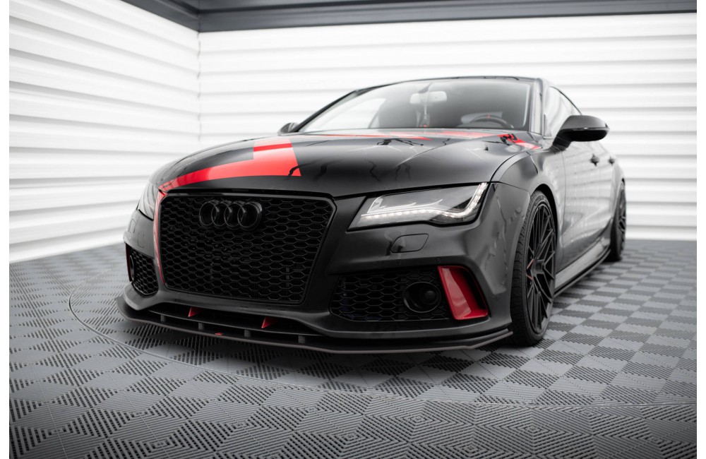 Street Pro Front Splitter Audi A7 RS7 Look C7 - Black