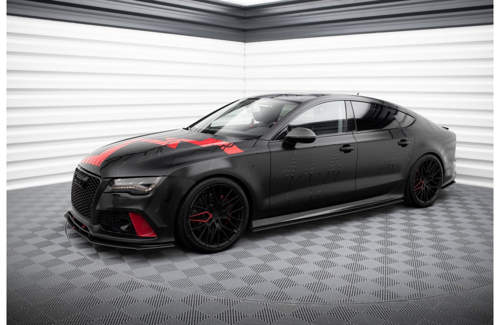 Street Pro Front Splitter Audi A7 RS7 Look C7 - Black