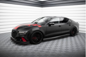 Street Pro Front Splitter Audi A7 RS7 Look C7 - Black