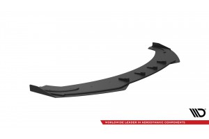 Street Pro Front Splitter + Flaps Audi A7 RS7 Look C7 - Black + Gloss Flaps