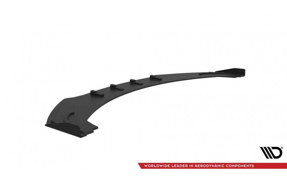 Street Pro Front Splitter + Flaps Audi A7 RS7 Look C7 - Black + Gloss Flaps