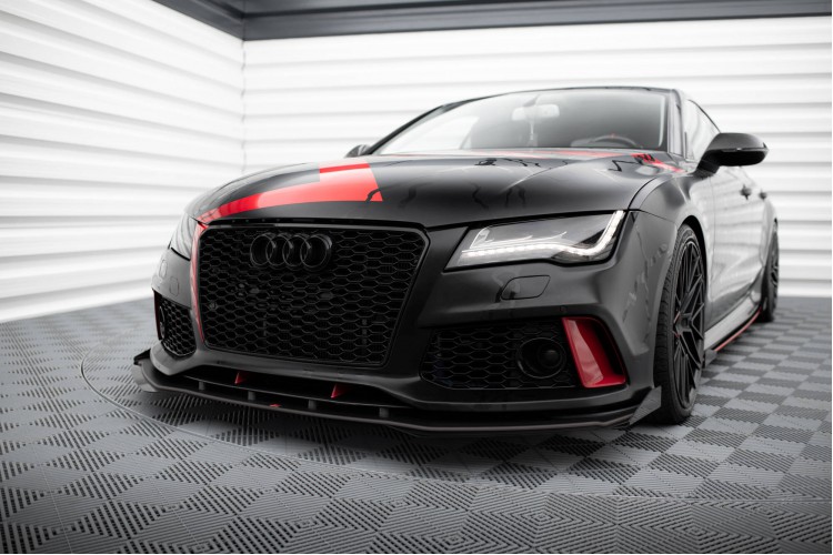 Street Pro Πρόσθιο splitter + Flaps Audi A7 RS7 Look C7
