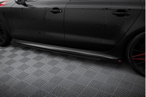 Street Pro Side Skirts Diffusers + Flaps Audi A7 RS7 Look C7 - Black + Gloss Flaps Street Pro Side Skirts Diffusers + Flaps Audi A7 RS7 Look C7 - Black + Gloss Flaps