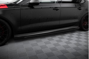 Street Pro Side Skirts Diffusers + Flaps Audi A7 RS7 Look C7 - Black + Gloss Flaps Street Pro Side Skirts Diffusers + Flaps Audi A7 RS7 Look C7 - Black + Gloss Flaps