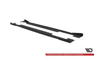 Street Pro Side Skirts Diffusers + Flaps Audi A7 RS7 Look C7 - Black + Gloss Flaps Street Pro Side Skirts Diffusers + Flaps Audi A7 RS7 Look C7 - Black + Gloss Flaps