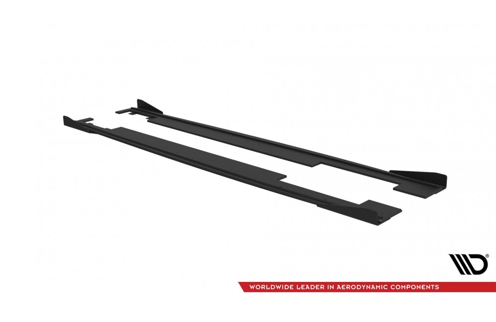 Street Pro Side Skirts Diffusers + Flaps Audi A7 RS7 Look C7 - Black + Gloss Flaps Street Pro Side Skirts Diffusers + Flaps Audi A7 RS7 Look C7 - Black + Gloss Flaps