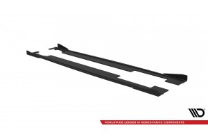 Street Pro Side Skirts Diffusers + Flaps Audi A7 RS7 Look C7 - Black + Gloss Flaps Street Pro Side Skirts Diffusers + Flaps Audi A7 RS7 Look C7 - Black + Gloss Flaps