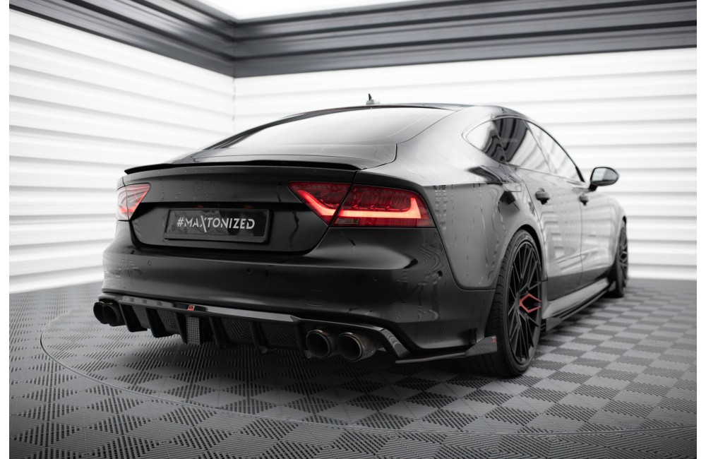 Street Pro Rear Side Splitters + Flaps Audi A7 S-Line C7