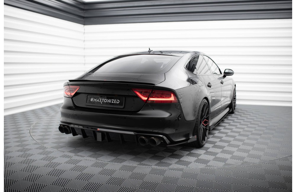 Street Pro Rear Side Splitters + Flaps Audi A7 S-Line C7