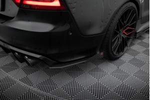 Street Pro Rear Side Splitters + Flaps Audi A7 S-Line C7