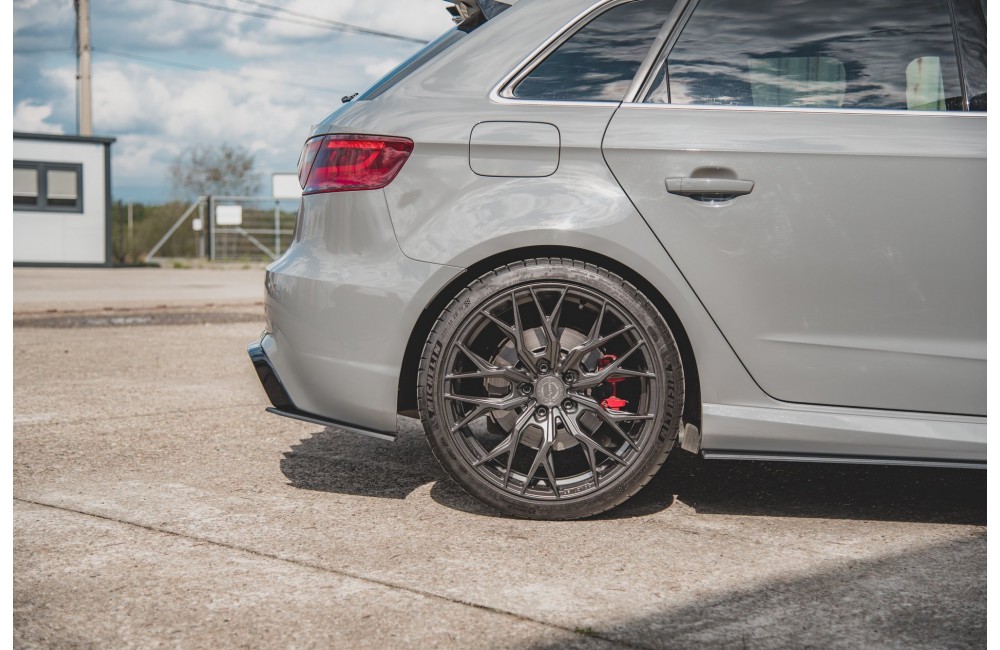 Street Pro Rear Side Splitters Audi RS3 8V Sportback - Black