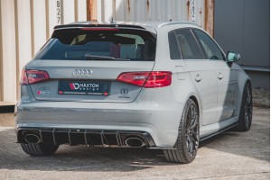 Street Pro Rear Side Splitters Audi RS3 8V Sportback - Black