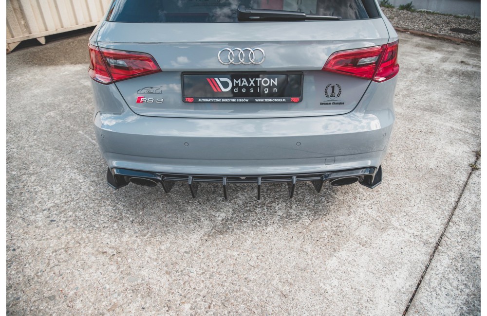 Street Pro Rear Side Splitters Audi RS3 8V Sportback - Black