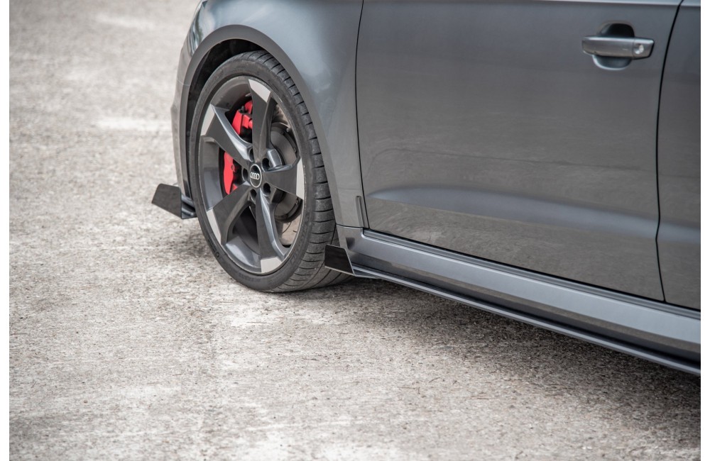 Street Pro Side Skirts Diffusers + Flaps Audi RS3 8V Sportback - Black + Gloss Flaps Street Pro Side Skirts Diffusers + Flaps Audi RS3 8V Sportback - Black + Gloss Flaps