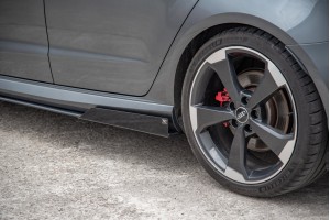Street Pro Side Skirts Diffusers + Flaps Audi RS3 8V Sportback - Black + Gloss Flaps Street Pro Side Skirts Diffusers + Flaps Audi RS3 8V Sportback - Black + Gloss Flaps