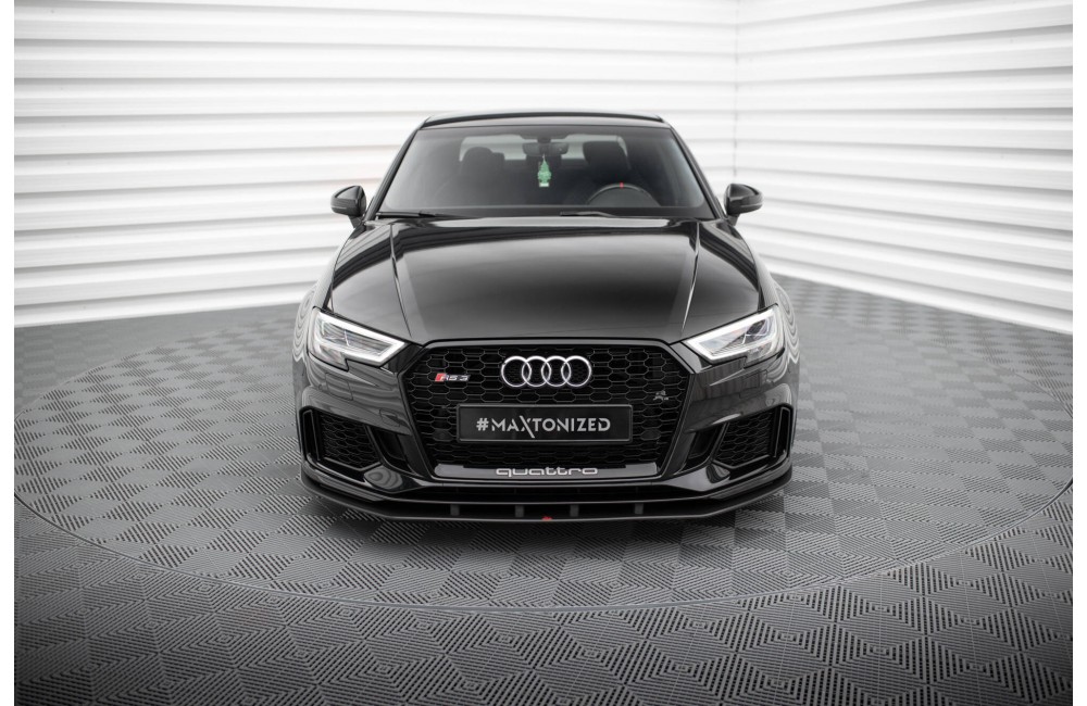 Street Pro Front Splitter Audi RS3 Sedan 8V Facelift - Black