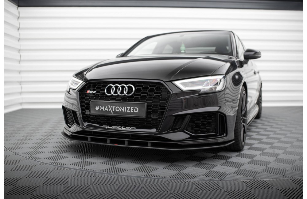Street Pro Front Splitter Audi RS3 Sedan 8V Facelift - Black