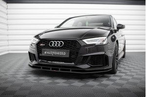 Street Pro Front Splitter Audi RS3 Sedan 8V Facelift - Black