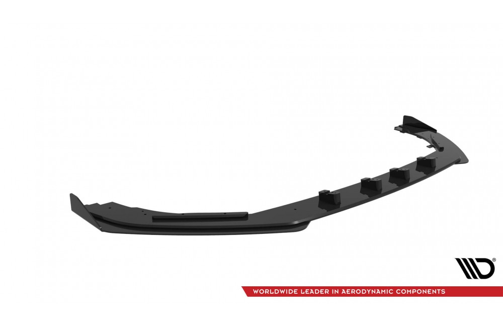 Street Pro Front Splitter V.1 + Flaps Audi RS3 Sedan 8V Facelift - Black + Gloss Flaps