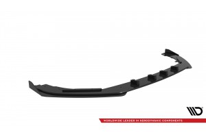 Street Pro Front Splitter V.1 + Flaps Audi RS3 Sedan 8V Facelift - Black + Gloss Flaps