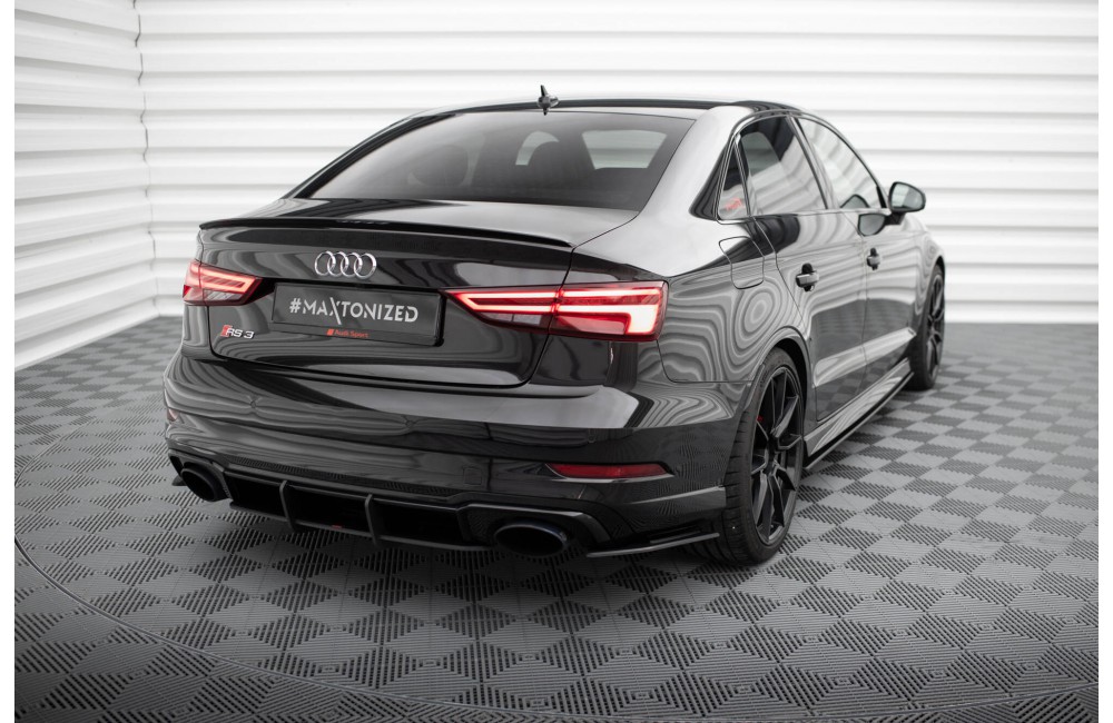 Street Pro Rear Side Splitters Audi RS3 Sedan 8V Facelift - Black