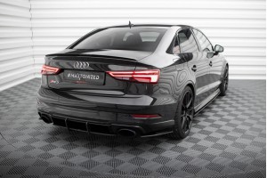 Street Pro Rear Side Splitters Audi RS3 Sedan 8V Facelift - Black