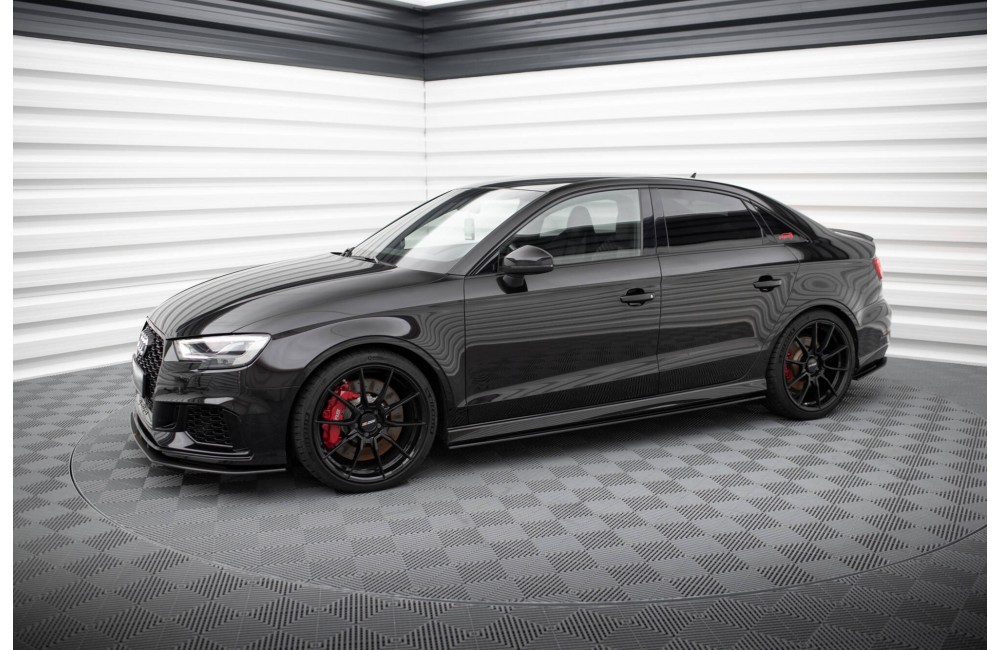 Street Pro Side Skirts Diffusers Audi RS3 Sedan 8V Facelift - Black Street Pro Side Skirts Diffusers Audi RS3 Sedan 8V Facelift - Black