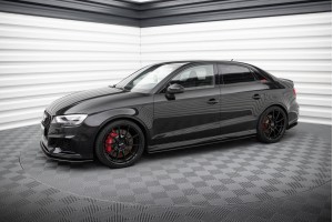 Street Pro Side Skirts Diffusers Audi RS3 Sedan 8V Facelift - Black Street Pro Side Skirts Diffusers Audi RS3 Sedan 8V Facelift - Black