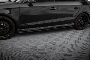 Street Pro Side Skirts Diffusers Audi RS3 Sedan 8V Facelift - Black Street Pro Side Skirts Diffusers Audi RS3 Sedan 8V Facelift - Black