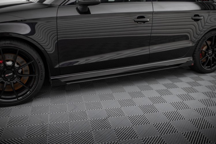 Street Pro Side Skirts Diffusers V.1 + Flaps Audi RS3 Sedan 8V Facelift