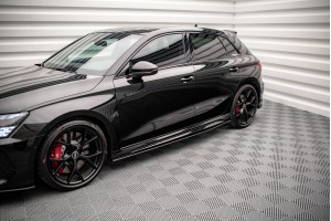 Street Pro Side Skirts Diffusers Audi RS3 Sportback 8Y - Black