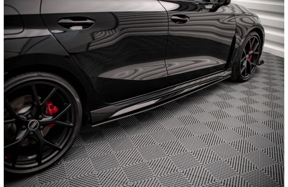 Street Pro Side Skirts Diffusers Audi RS3 Sportback 8Y - Black