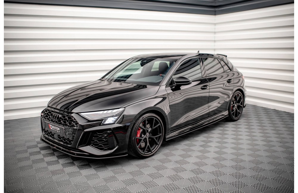 Street Pro Side Skirts Diffusers Audi RS3 Sportback 8Y - Black