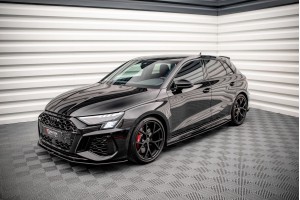 Street Pro Side Skirts Diffusers Audi RS3 Sportback 8Y - Black