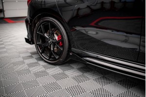 Street Pro Side Skirts Diffusers + Flaps Audi RS3 Sportback 8Y - Black + Gloss Flaps