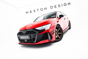 Street Pro Front Splitter Audi RS3 Sedan 8Y Facelift - Black