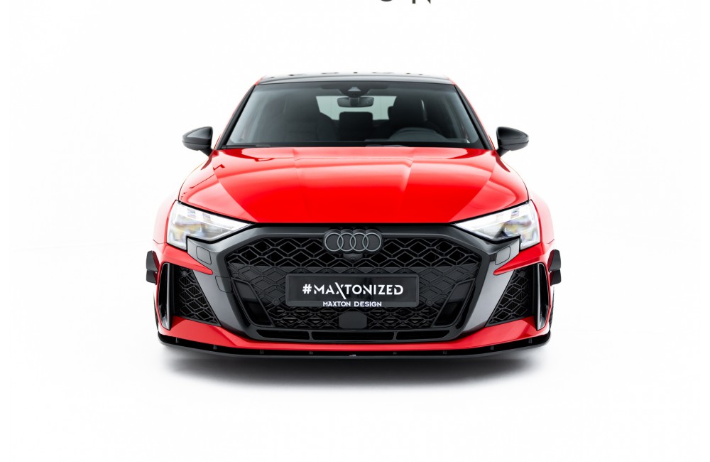 Street Pro Front Splitter Audi RS3 Sedan 8Y Facelift - Black