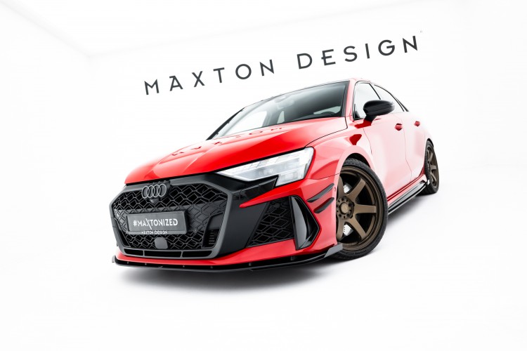Street Pro Μπροστινός Splitter + Flaps Audi RS3 Sportback 8Y Facelift
