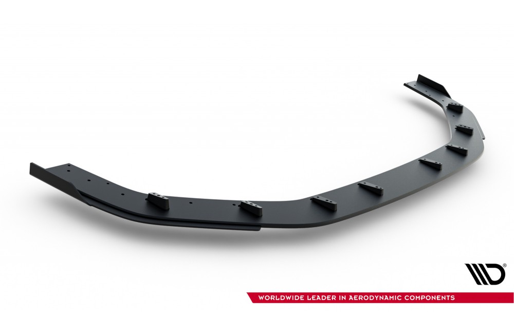 Street Pro Front Splitter + Flaps Audi RS3 Sedan 8Y Facelift - Black + Gloss Flaps