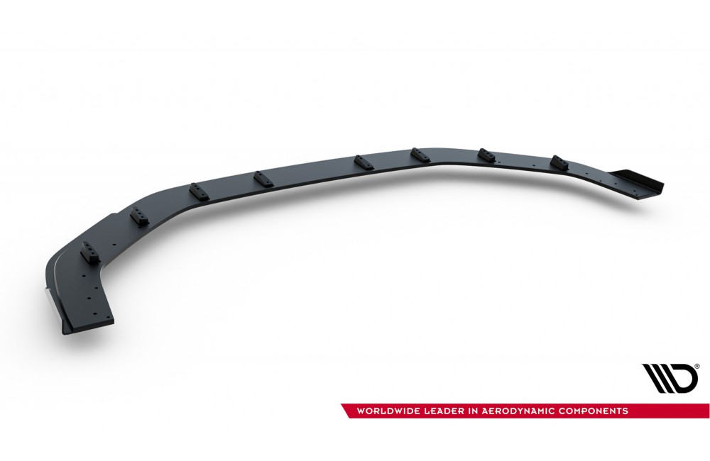 Street Pro Front Splitter + Flaps Audi RS3 Sedan 8Y Facelift - Black + Gloss Flaps