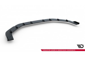 Street Pro Front Splitter + Flaps Audi RS3 Sedan 8Y Facelift - Black + Gloss Flaps