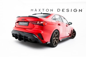 Street Pro Rear Diffuser + Flaps Audi RS3 Sedan 8Y Facelift - Black + Gloss Flaps