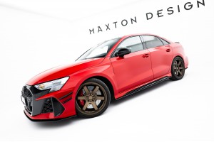 Street Pro Side Skirts Diffusers Audi RS3 Sedan 8Y Facelift - Black