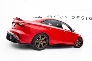 Street Pro Side Skirts Diffusers + Flaps Audi RS3 Sedan 8Y Facelift - Black + Gloss Flaps