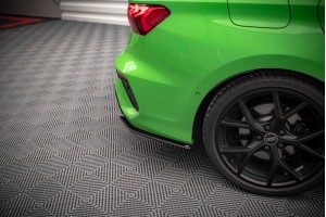 Street Pro Rear Side Splitters Audi RS3 Sedan 8Y - Black