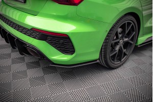 Street Pro Rear Side Splitters Audi RS3 Sedan 8Y - Black