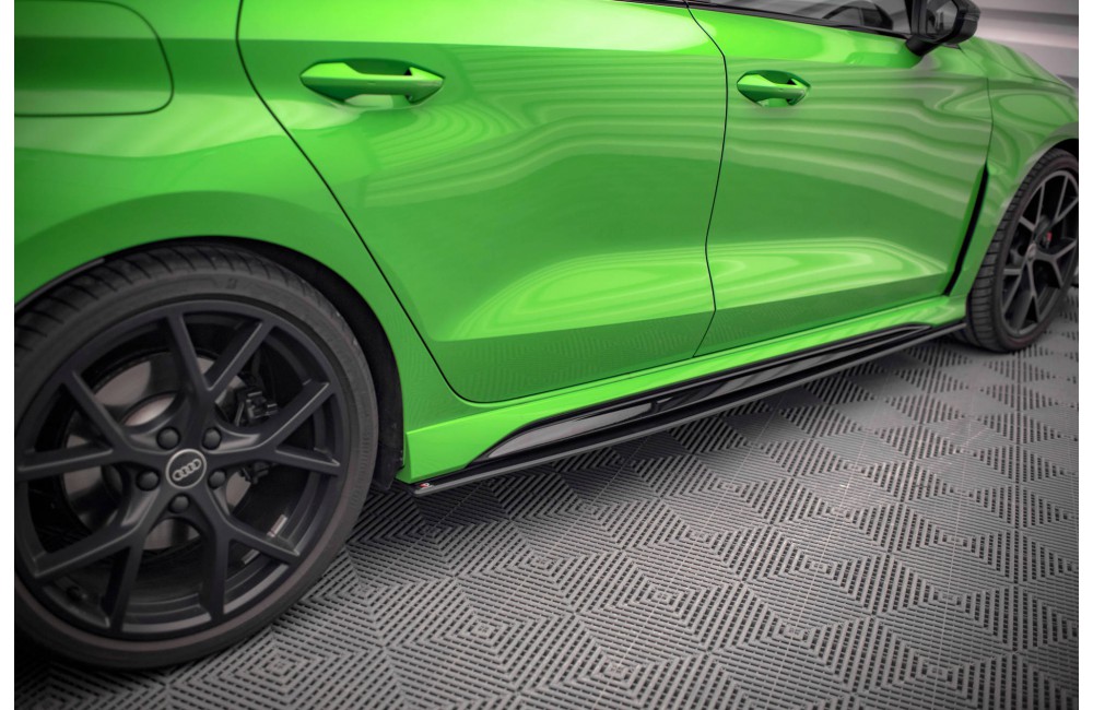 Street Pro Side Skirts Diffusers Audi RS3 Sedan 8Y - Black
