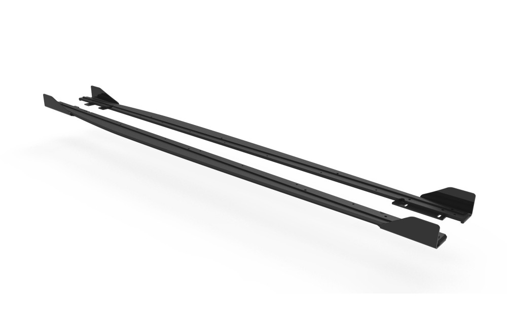 Street Pro Side Skirts Diffusers + Flaps Audi RS3 Sedan 8Y - Black + Gloss Flaps